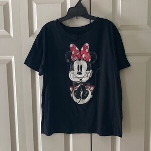 Disney Minnie Mouse black tee shirt womens XL